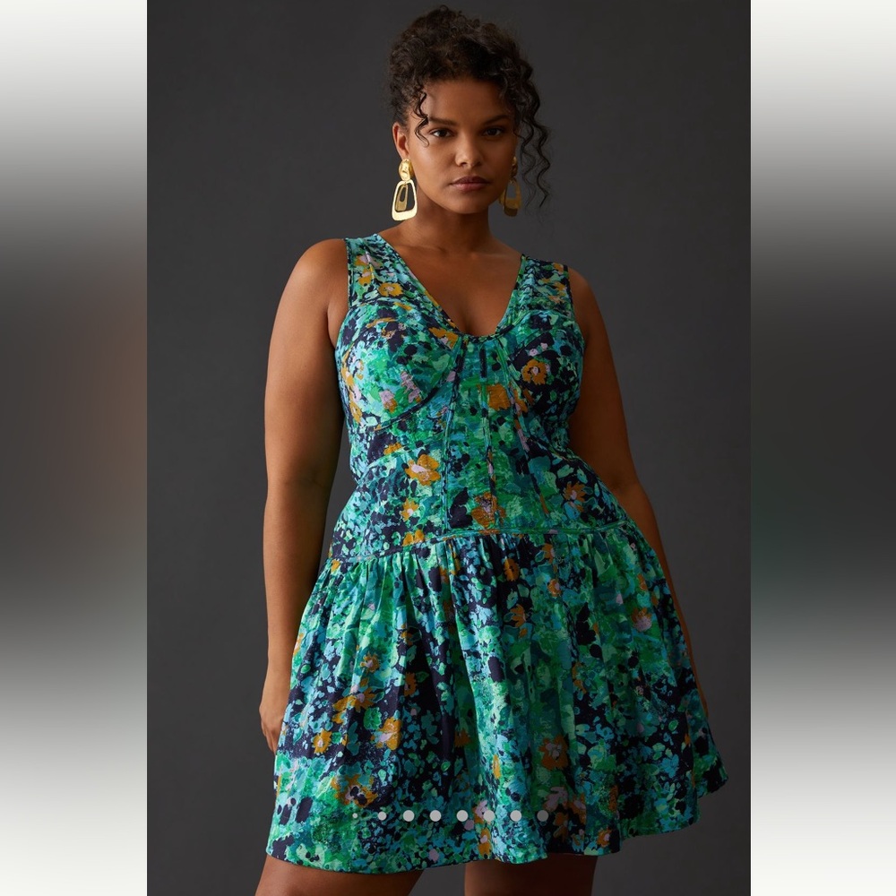 By Anthropologie Corset Mini Dress.  Size 18W NWT